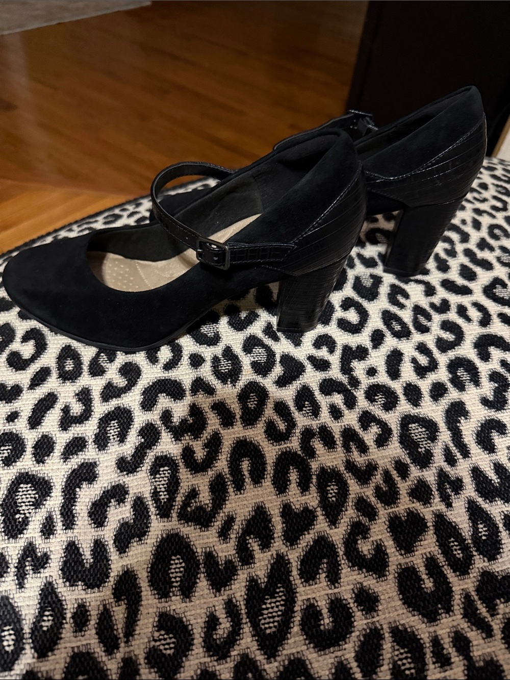 Clarks Suede and Leather Mary Jane Heels